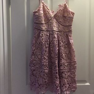 Lavender eye-lace dress
